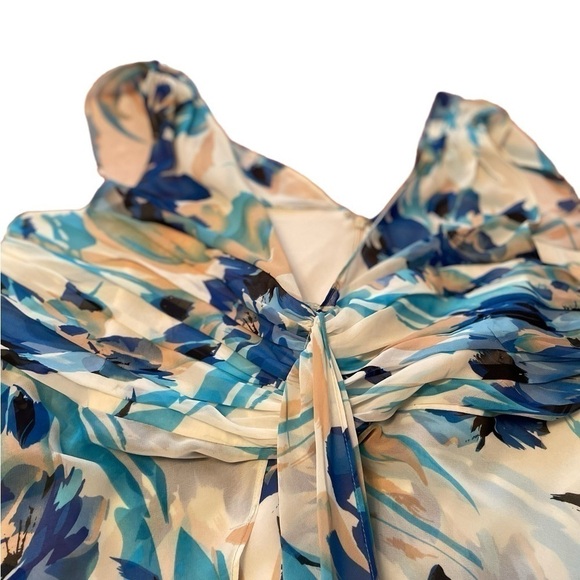 Michel Antoni Collection-VNeck-Pleated Cummerbund-V Back-Size 16W NWOT - Picture 7 of 14